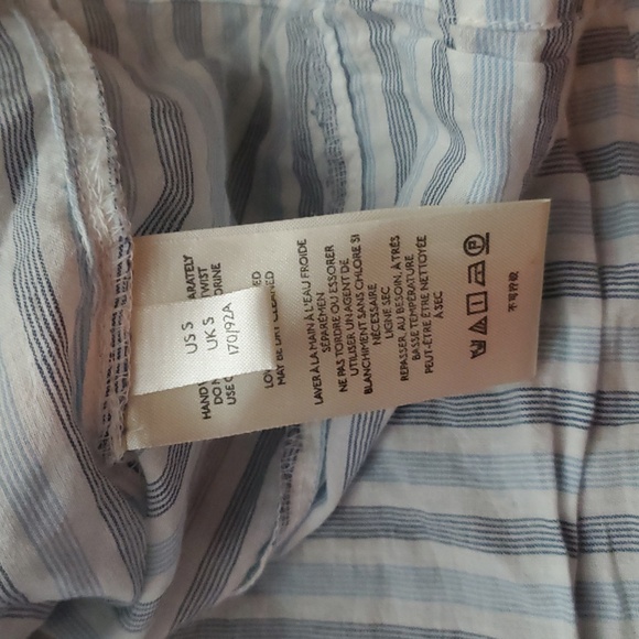 Anthropologie Pilcro The Tavi Blouse Blue Motif Sz S EUC - Picture 5 of 5